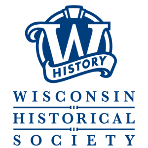 Wisconsin Historical Society with Blue text