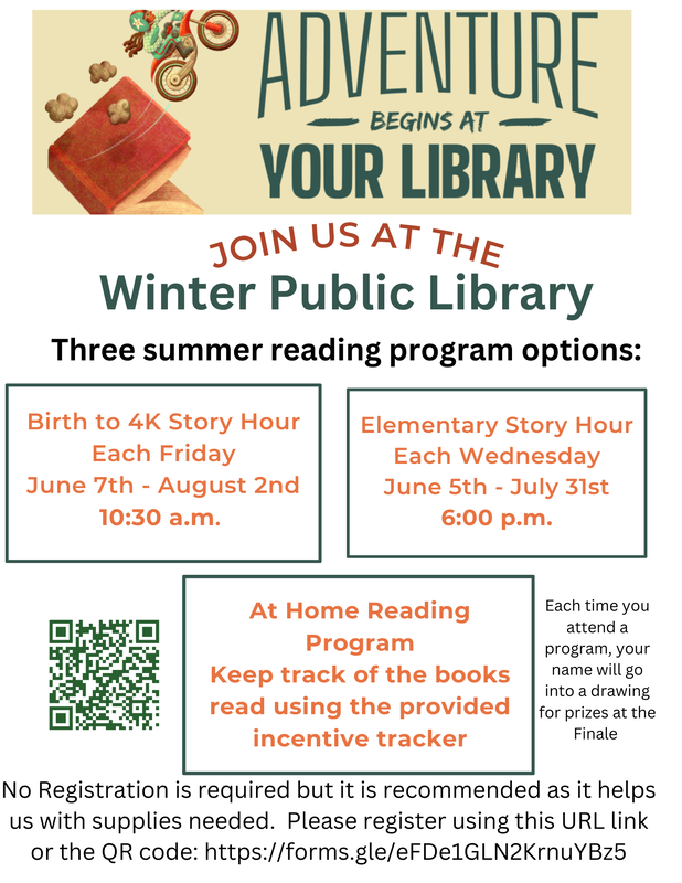 2024 Summer reading programs Flyer