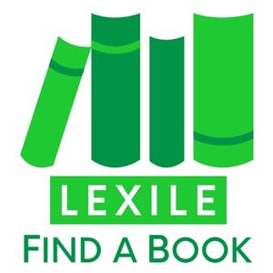 Logo with green stylized books and the text "LEXILE FIND A BOOK."