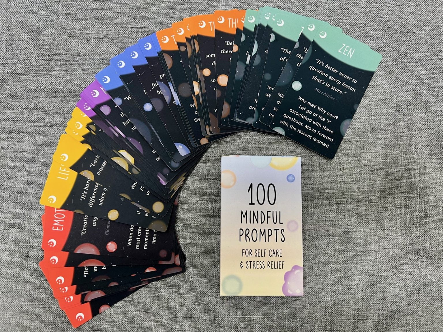 Mindful prompts card set